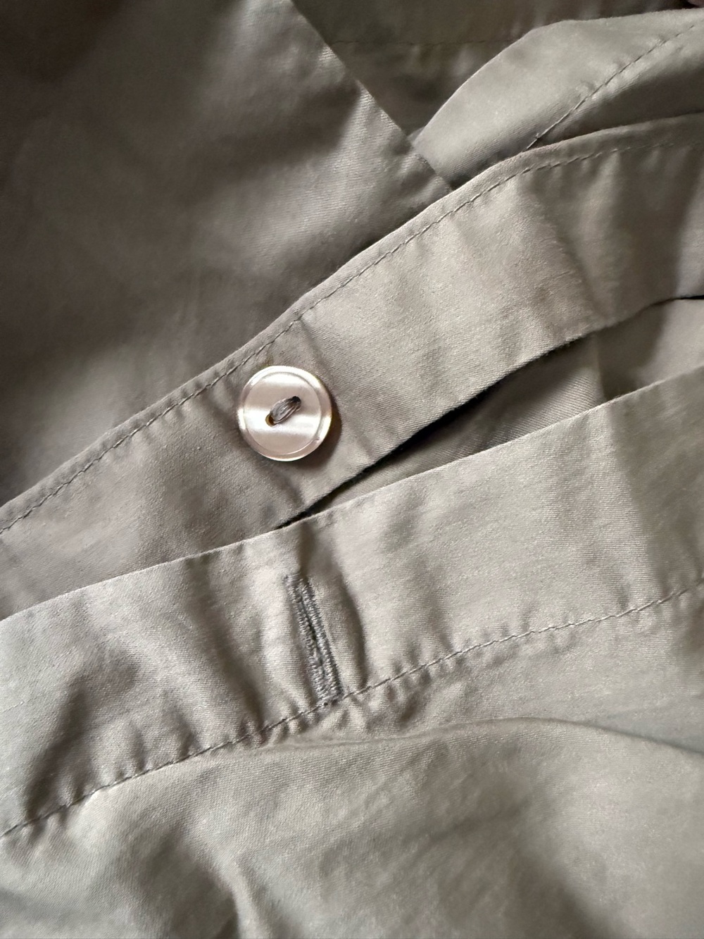 The Company Store Mocha Button-Closure Supima Duvet Cover King - Picture 6 of 6